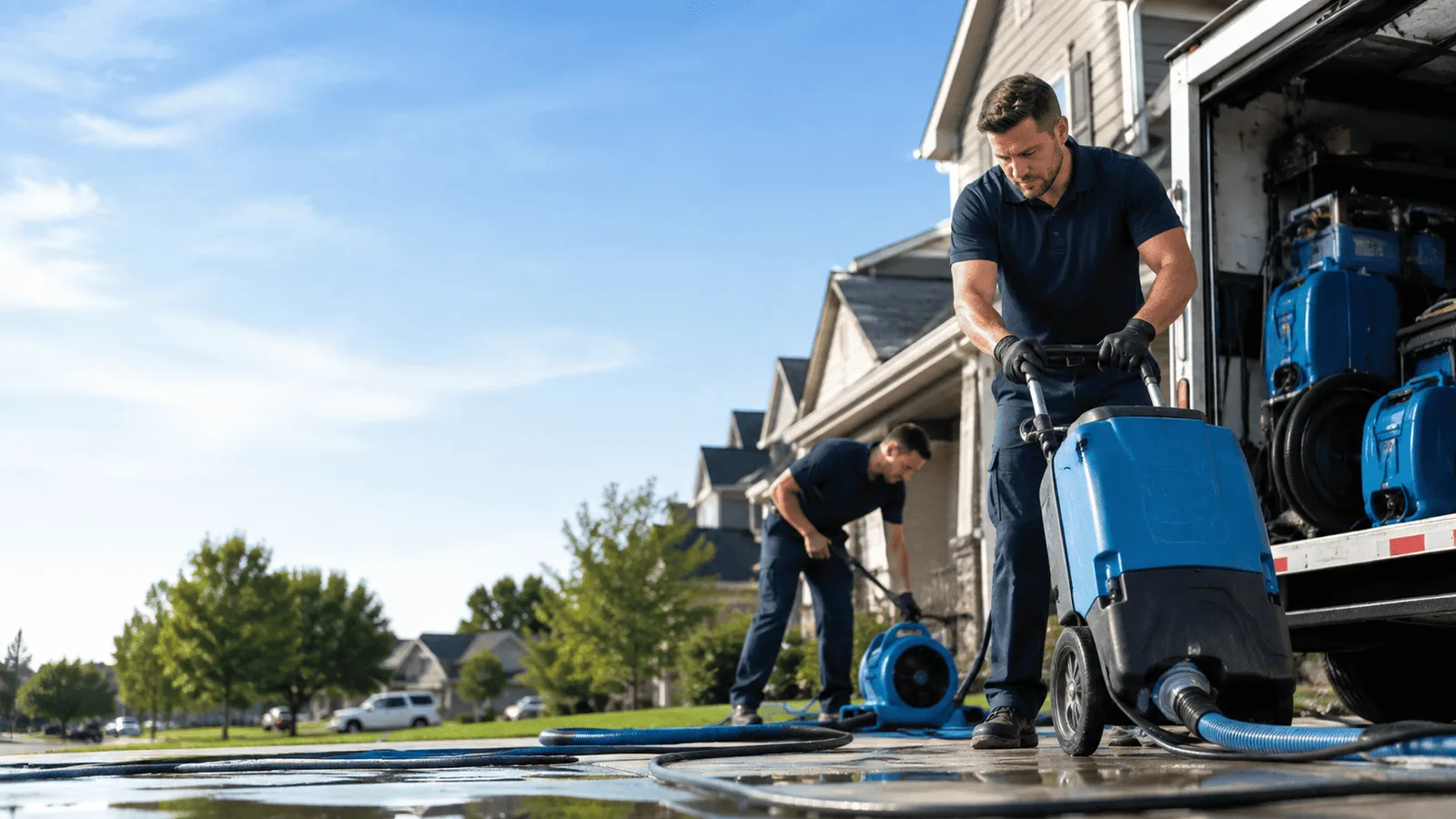 Dehumidification being performed in Saulsville, WV
